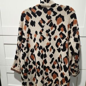 Knox Rose size XS animal print sweater cardigan